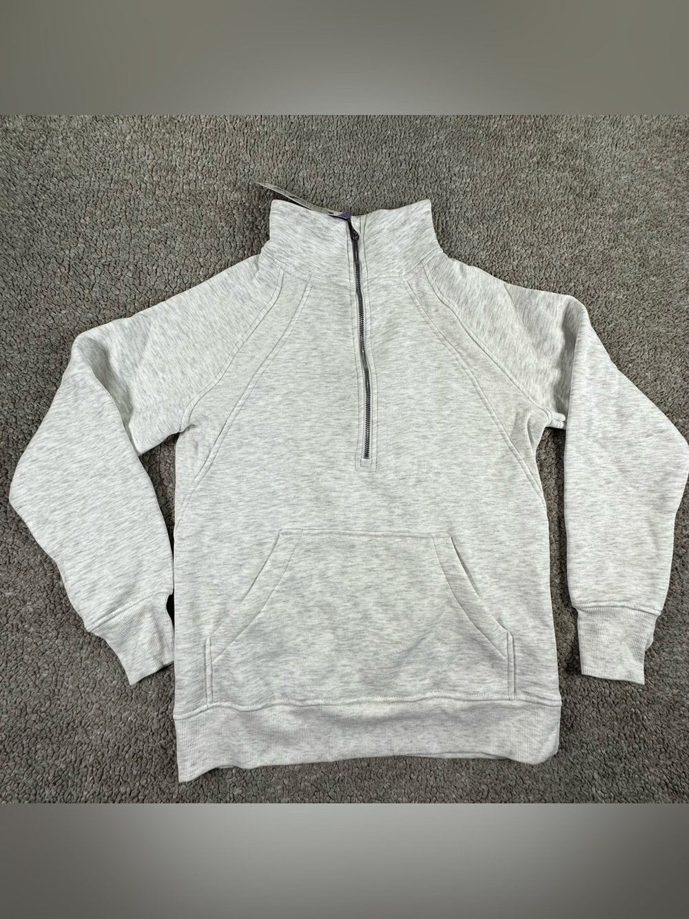 Danskin Girls Beige Half-Zip Sweatshirt Size XS Polyester Rayon Spandex